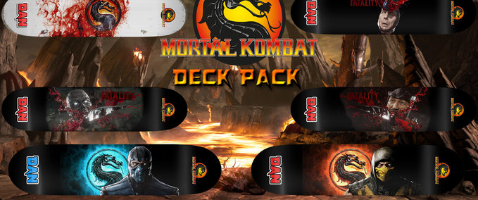 Gear Mortal Kombat Deck Pack Skater XL mod