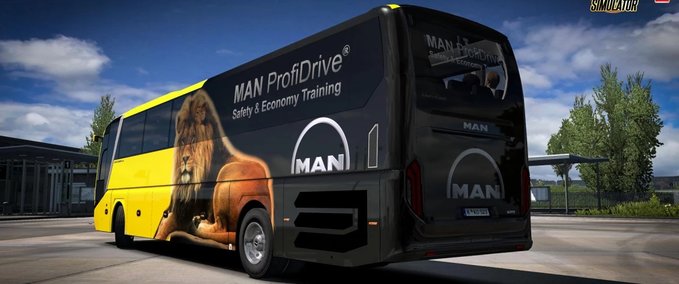 Trucks Man Lions Coach 2017 Optiview Bus + Interieur (1.38.x) Eurotruck Simulator mod