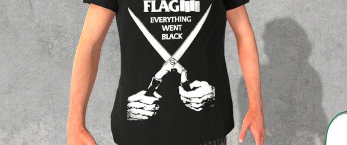 Gear Black Flag Everything Went Black Tee Skater XL mod