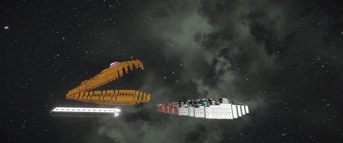 World SLS Black Valkyre Cruiser + Attachments Space Engineers mod