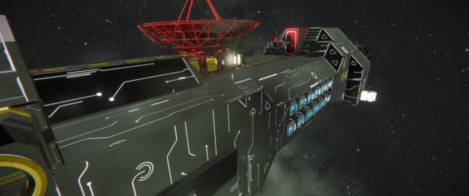 Blueprint D.F.E. Mobile refinery and assembler ship- kegoles Space Engineers mod