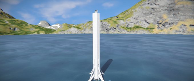 Blueprint Space X Booster Unpainted w Landing Gear Space Engineers mod