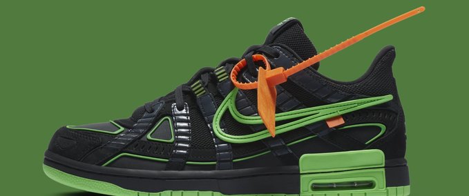 Gear Nike x Off-White Rubber Dunks "Green Strike" Skater XL mod