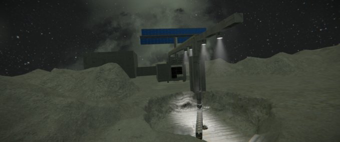 Blueprint Moon base drill Space Engineers mod