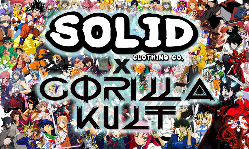 Skater XL: Solid Clothing Co x Gorilla Kult Anime Mix v  Gear, Fakeskate  Brand, Short Sleeve T-Shirt Mod für Skater XL
