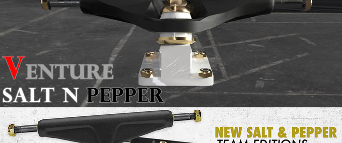 Gear Venture "Salt N Pepper" Trucks Skater XL mod