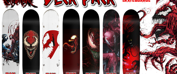 Fakeskate Brand Carnage Deck pack Skater XL mod