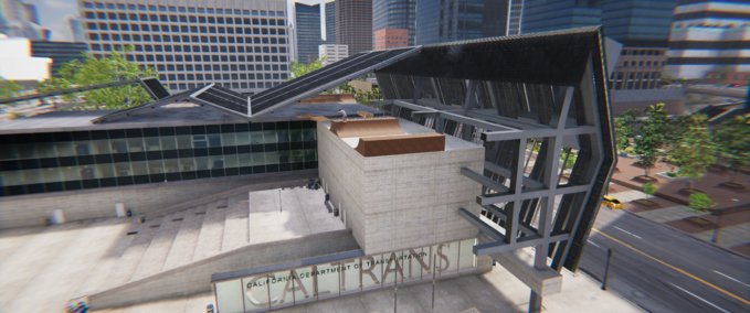 Map Downtown Los Angeles Rooftop park Skater XL mod
