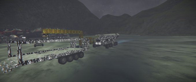 Blueprint Crawling with trailer Space Engineers mod
