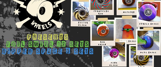 Fakeskate Brand Punker Foil Swirl Series Skater XL mod