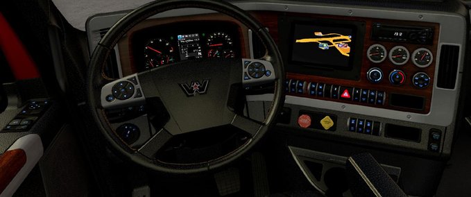 Trucks Western Star 49X Dunkles Interieur [1.38.x] Eurotruck Simulator mod