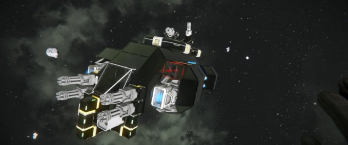 Blueprint Dark fighter ship Space Engineers mod