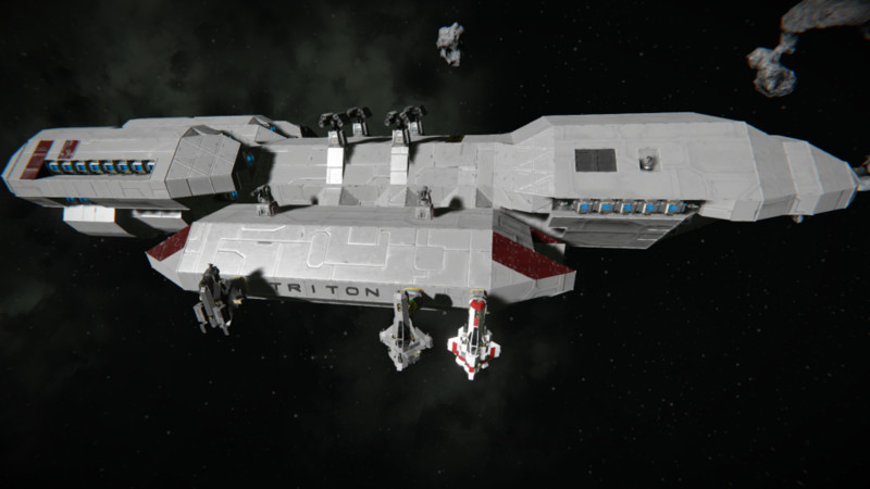 Space Engineers: Battlestar Triton w Vipers v 1.0 Blueprint, Ship, Base ...