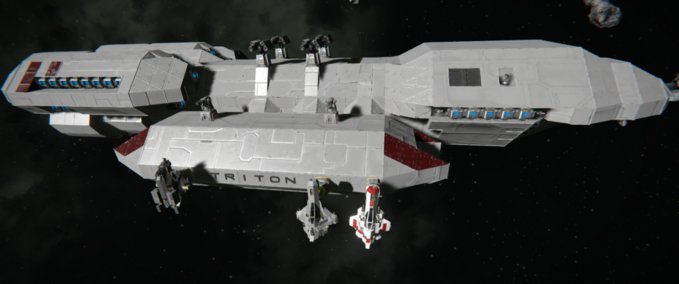 Blueprint Battlestar Triton w Vipers Space Engineers mod