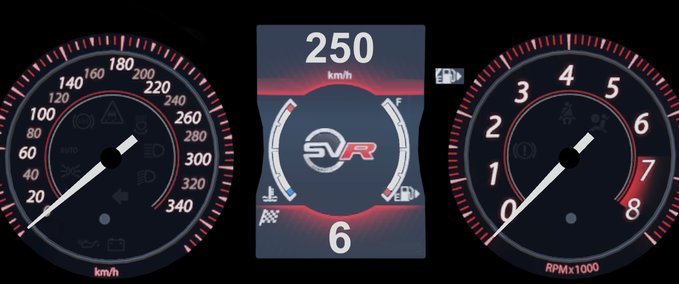 Street Jaguar F-Type SVR Dashpanel mod