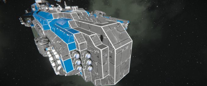 Blueprint Blue Argos Class Cargo Cruiser Space Engineers mod