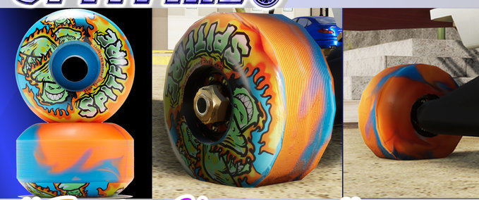 Gear Spitfire "Toxic Shrooms" Wheels Skater XL mod