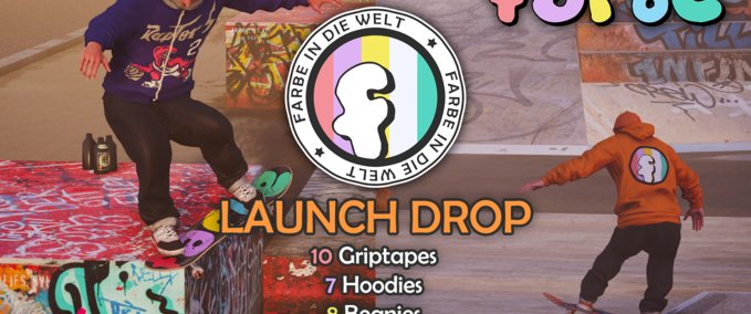 Fakeskate Brand Farbe Grip - "Farbe in die Welt" Launch Drop Skater XL mod