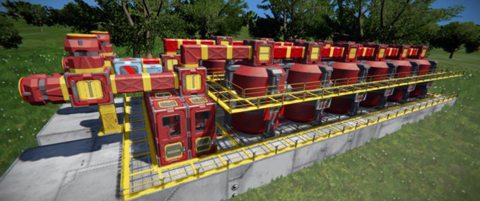 Blueprint H2 Production & Storage Facility Space Engineers mod
