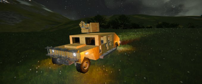 Blueprint Hummer H1 military w player controlled turret Space Engineers mod