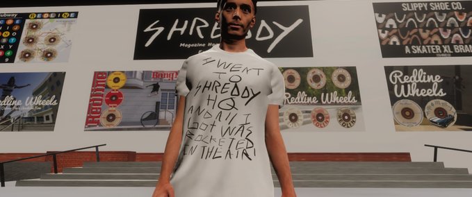 Fakeskate Brand SHREDDY HQ TEE PACK Skater XL mod