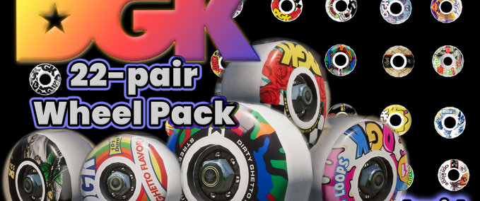 Gear DGK Wheel Pack (22 pairs) Skater XL mod