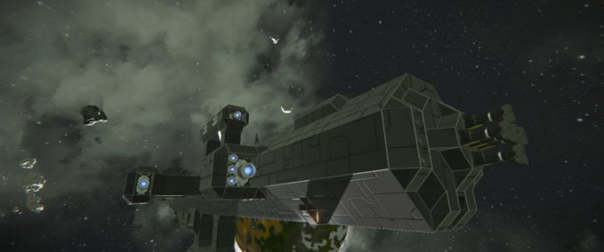 Blueprint Sutter-Class Industrial Mining Rig Space Engineers mod