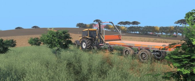 Tandem Flatbed Trailer Landwirtschafts Simulator mod