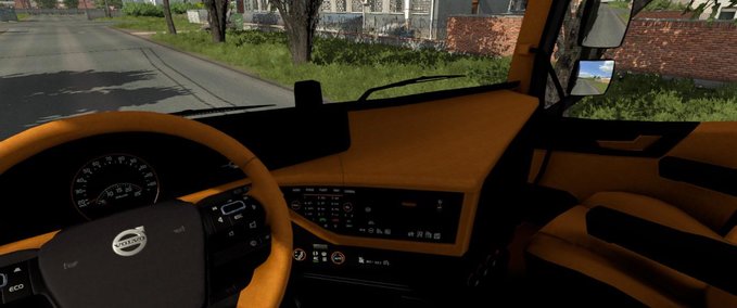 Trucks VOLVO ORANGE - SCHWARZES INTERIEUR [1.39] Eurotruck Simulator mod