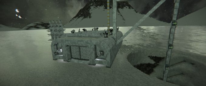 Blueprint Europa Ice Production Base Space Engineers mod
