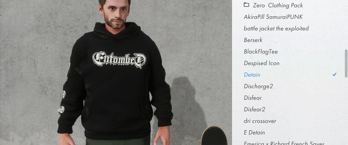 Hooded Sweatshirt Entombed Hoodie Skater XL mod