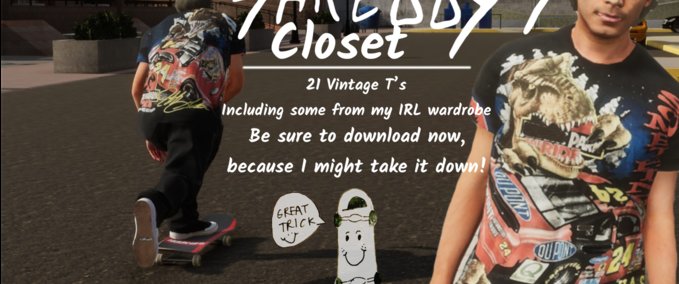 Gear SHREDDYS CLOSET (Vinatge Tee Collection) Skater XL mod