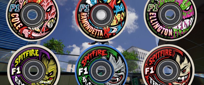 Gear Spitfire Wheels - Horror Series/Zombie Apocalypse Skater XL mod