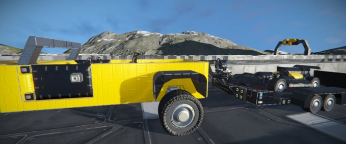 Blueprint Rubicon with car trailer Space Engineers mod