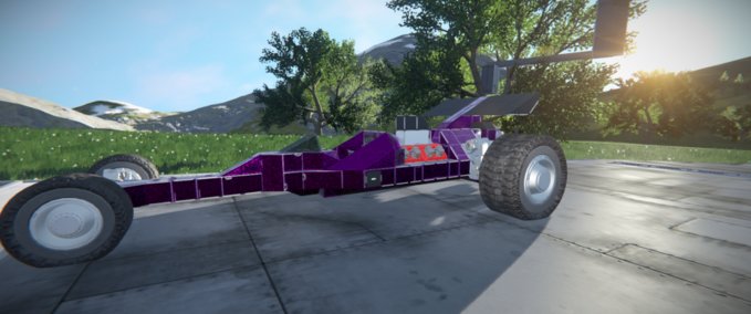 Blueprint Top fuel dragster Burgundy Space Engineers mod