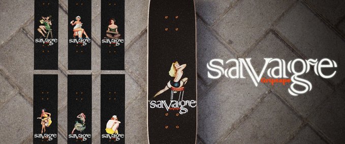 Uncategorized Savage Griptape ( Pin-Ups) Skater XL mod