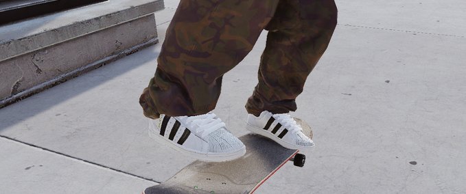 Gear Adidas Superstar White (Chunky version) Skater XL mod