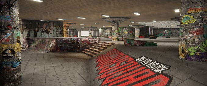 Map Southbank Skatepark beta Skater XL mod
