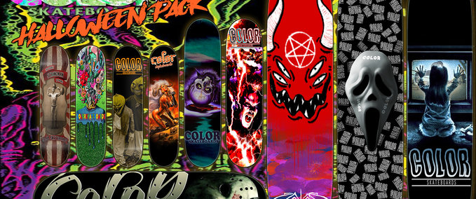 Color Skateboards Halloween Pack Mod Image