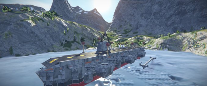Blueprint Small light aircraft carrier Space Engineers mod