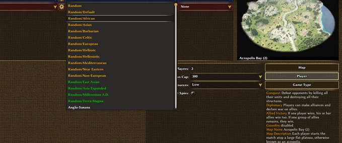 Gameplay Random Civ Selection Groups 0 A.D. mod