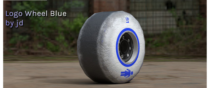Gear Girl Blue Logo Wheel (Realistic) Skater XL mod