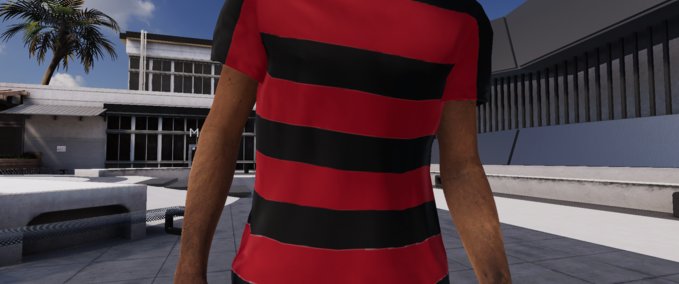 Gear black/red striped tee Skater XL mod