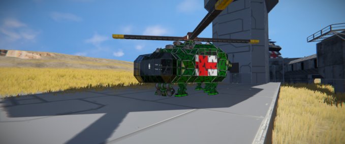 Blueprint Medical Helicopter Space Engineers mod