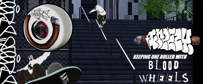 Uncategorized BLOOD WHEELS "Freezy Pro Model" Skater XL mod