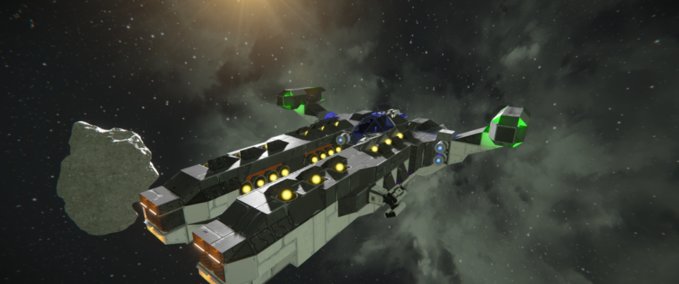 Blueprint Manta-class Heavy Corvette Space Engineers mod
