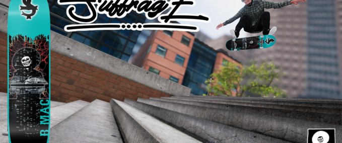 Uncategorized Suffrage Skateboards - BMac Announcement Pro Model Skater XL mod