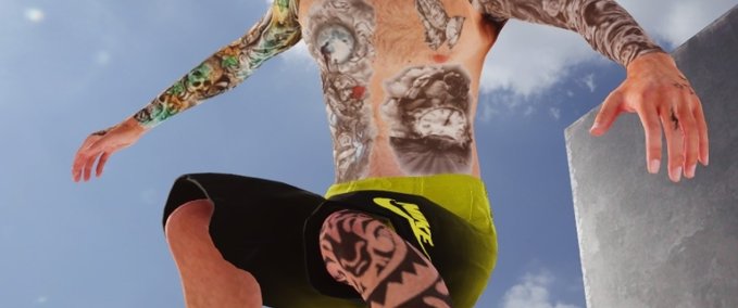 Skin Body Tattoo Set 5 Skater XL mod