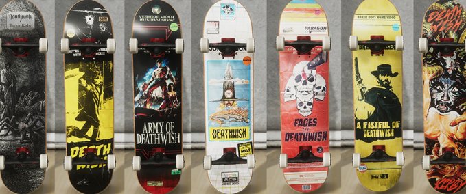 Gear Deathwish deck pack by: yung_young_ Skater XL mod