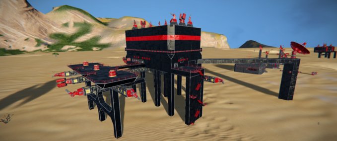 Blueprint Pirate Air Base mk2 Space Engineers mod
